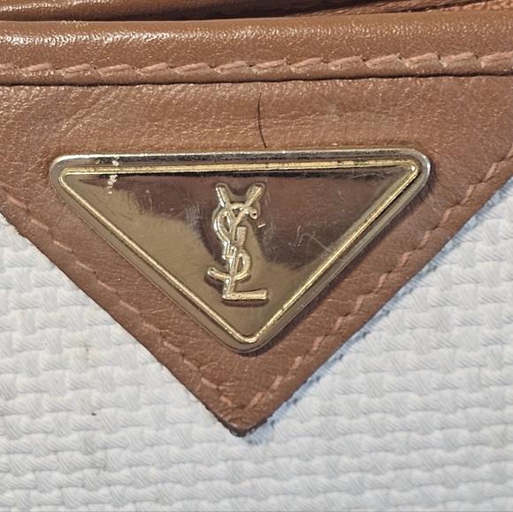 Yves Saint Laurent White and Brown Women's Crossbody Bag - Picture 3 of 12